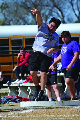 Kingston and Madill both competed in the track meet on March 25, 2022. Summer Bryant • The Madill Record