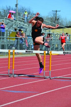 Kingston and Madill both competed in the track meet on March 25, 2022. Summer Bryant • The Madill Record