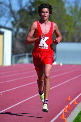 Kingston and Madill both competed in the track meet on March 25, 2022. Summer Bryant • The Madill Record