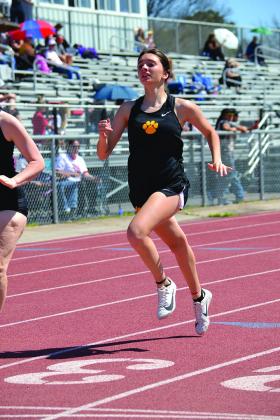 Kingston and Madill both competed in the track meet on March 25, 2022. Summer Bryant • The Madill Record