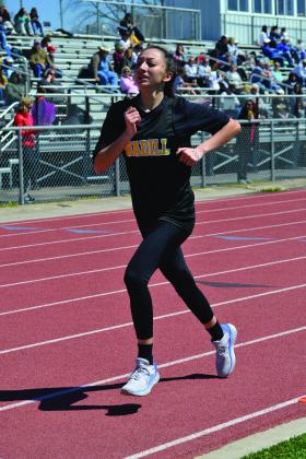 Kingston and Madill both competed in the track meet on March 25, 2022. Summer Bryant • The Madill Record