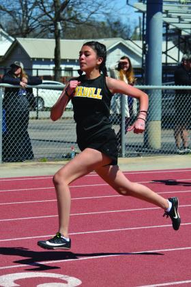 Kingston and Madill both competed in the track meet on March 25, 2022. Summer Bryant • The Madill Record