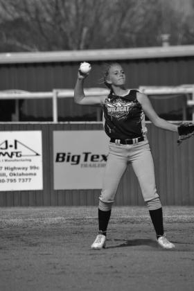 The Madill Softball Team played Thackerville on March 27, 2022. Unfortunately, the girls lost 14 to 2. Summer Bryant • The Madill Record