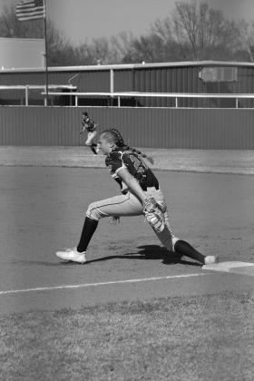 The Madill Softball Team played Thackerville on March 27, 2022. Unfortunately, the girls lost 14 to 2. Summer Bryant • The Madill Record