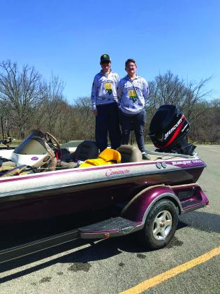 Courtesy photo Ben Hamilton and Boustyn Self represented Madill in the Lake Tenkiller Fishing Tournament on March 26, 2022. Colby Lambertsen and Eli French (not pictured) were also in the tournament, but unfortunately had engine trouble. (Courtesy photo)
