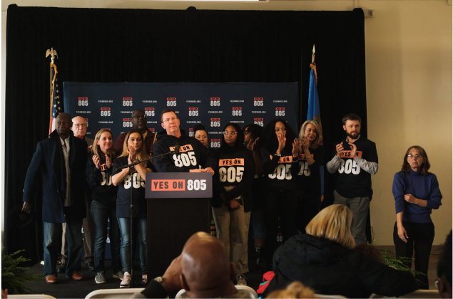 Kris Steele, who leads Oklahomans for Sentencing Reform, is at the podium during a rally in support of State Question 805 in this February 15, 2020 file photo. (Courtesy of Oklahomans for Sentencing Reform)