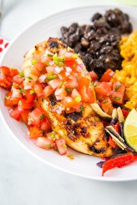 Grilled chicken paired with vegetables can make an outstanding meal for everyone. Courtesy photo