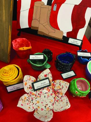 Kingston art students display art work  or Veterans Day. (Leslie Mowles)