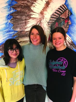 Emerie Gable, Paytyn Short and Destry Davis were high school All-State Vocalists. (Courtesy photo)
