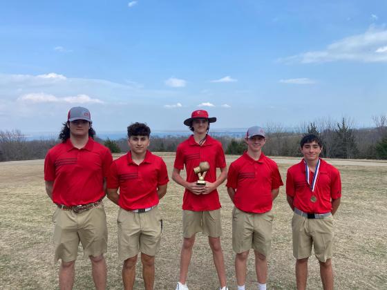(Courtesy Photo) Kingston high school boys golf team placed second at Chickasaw Pointe on March 8.