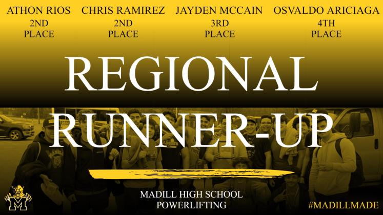 The Madill Powerlifting team participated in the regional tournament. (Courtesy photo)