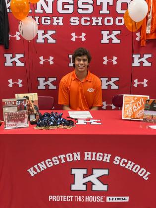 Brycen Ward signed his letter of intent to run track for OSU. He was also named the Overall A+ Athlete Winner. (Courtesy photo)