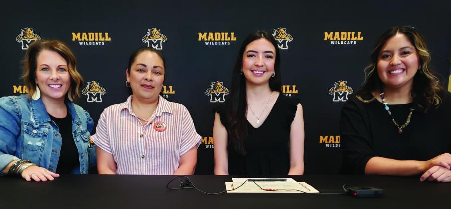 Madill senior Evelyn Martinez accepted a scholarship from East Central University President's Leadership on Wednesday. (Courtesy photo)