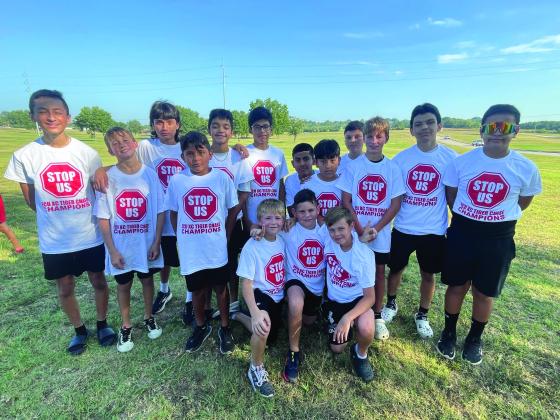 The Kingston junior high xc team won first place at the East Central Tiger Run. (Courtesy photo)