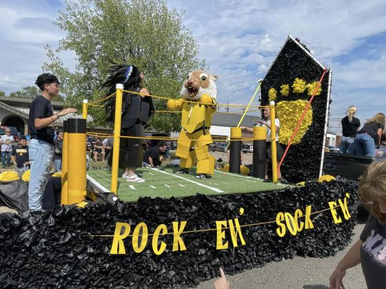 The High School float winner was the Rock 'em Sock 'em Robots float by the junior class. (Courtesy photo)