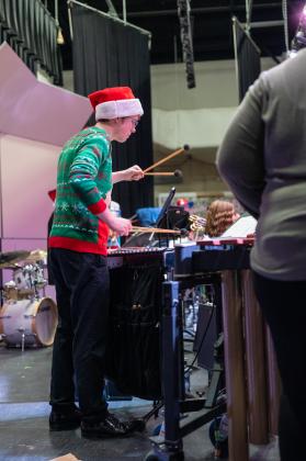 Liam McElroy plays the xylophone during the KHS Christmas concert. (Courtesy photo)