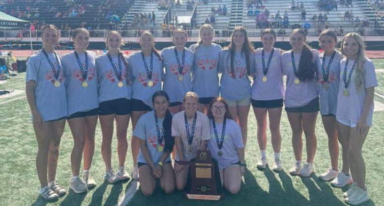 The KHS girls track team are the Academic Champions.