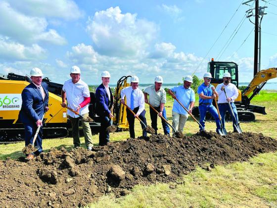 Representatives from 360 Broadband and congressional representatives broke ground. (Courtesy photo)