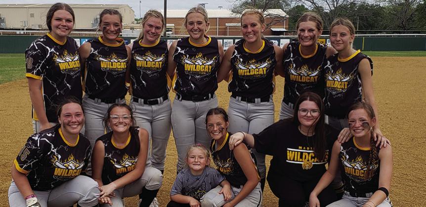 The Madill softball team won all three games at the Madill Festival on April 14. They beat Thackerville 10-0, Kingston 12-9 and Mill Creek 10-0. Courtesy photo