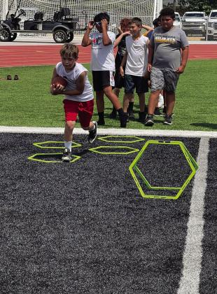 Young athletes attended the week-long football camp. Courtesy photo