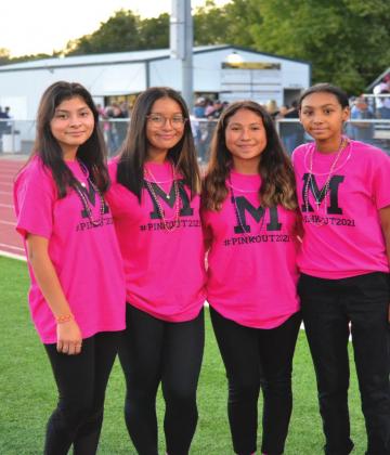 Fuentes with her friends Suzette, Mercedes and Mya. Summer Bryant • The Madill Record