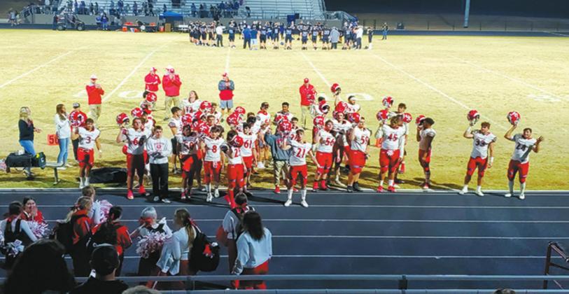 Kingston Redskin flashback: The Redskins celebrate a perfect seasson with their win against the Comets on November 5. Michael Haggerty • The Madill Record