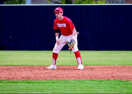 Courtesy Photo Kingston senior shortstop Klete Finley readies on defense. Kingston High School baseball played in the Broken Bow Baseball Tournament on March 13-15. Next week, the Redskins have a full schedule starting at home against the Colbert Leopards at 4:30 p.m. on March 20. The Redskins will then travel to Silo on March 21 and to Sulphur for a festival on March 23.