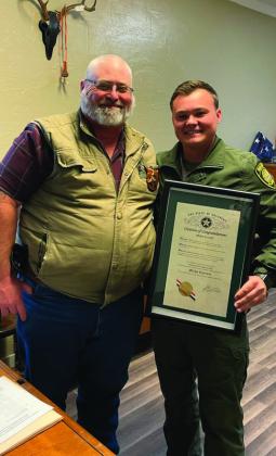 Micha Current (right), Sheriff Donald Yow Courtesy photo