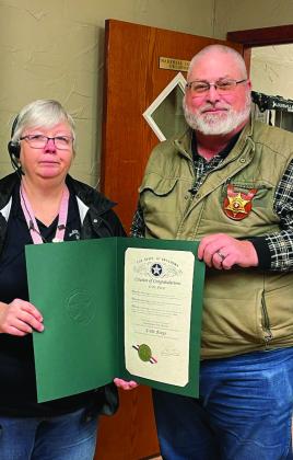 Sheriff DonaldYow (right), Cindy Forgy (left). Courtesy photo