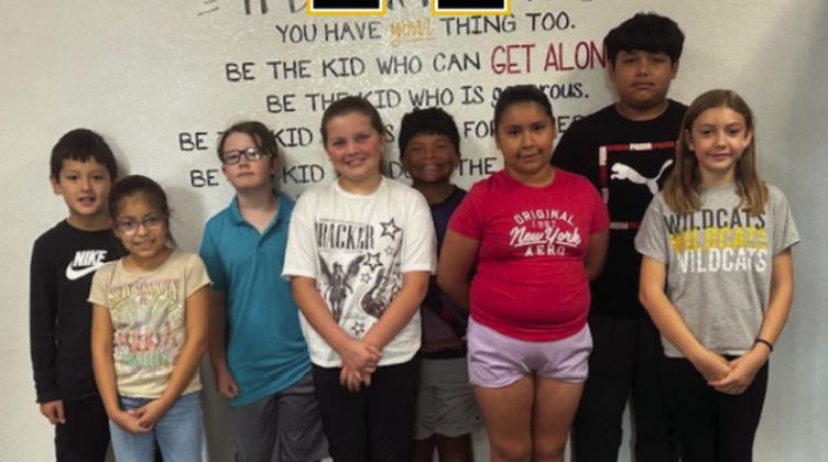The Madill Elementary School April students of the month are Saint Alanis-Tovar and Ariana Guevara, 2nd grade; Brady Massey and River Votaw, 3rd grade; Eden Barrientos and Sugeily Martinez, 4th grade; Ariel Chacon and Makenzie Gentis, 5th grade. Courtesy photo