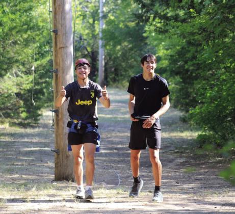Migeul Fajardo (left) gives a thumbs up and JD Runyan (right) is all smiles. Courtesy photo