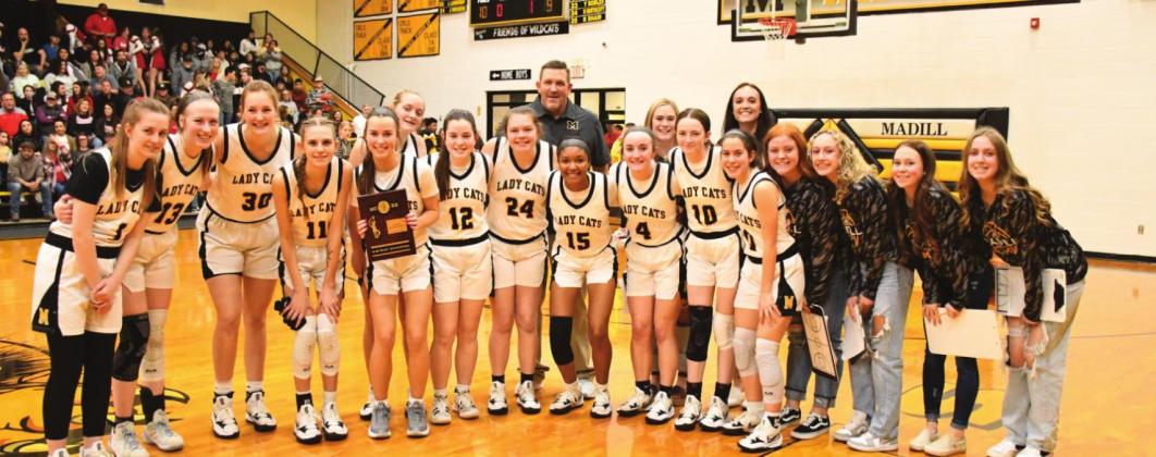 The Madill Lady Wildcats beat Pauls Valley on February 18 and took the District Championship. Courtesy photo
