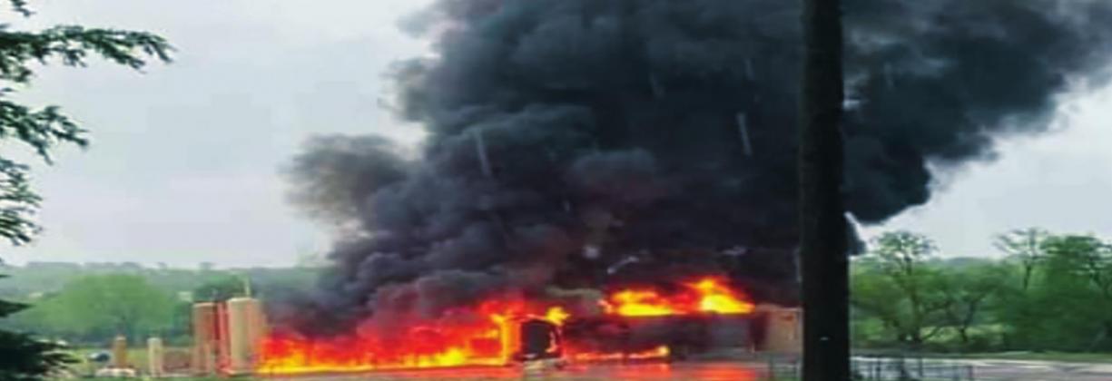 Lightning causes tankard fire at XTO
