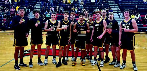 The Madill Wildcats beat Catoosa 45 to 43 but lost 49 to 26 to Tuttle, ending their epic basketball season. Courtesy photo
