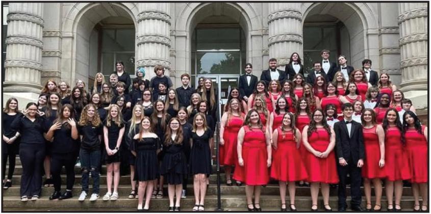 The Kingston High School Show Choir Treble and Mixed choirs received Superior ratings at regionals, qualifying them for state for the 9th consecutive year. Courtesy photo