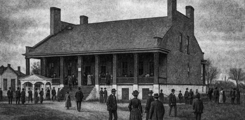 Fort Smith Federal Courthouse as it appeared in 1885. James Wasson’s trial was held in this building. The white area at the bottom of the photo shows where the jail was located. In 1891, a second story was added and some other cosmetic changes were made, but this building still stands today at the Fort Smith National Historic Site in Fort Smith, Ark. Courtesy photo