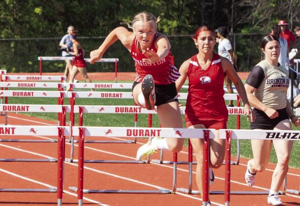 Kate Ratzlaff was the state champion in the 300m hurdles and runner up in the 100m hurdles. Matt Swearengin