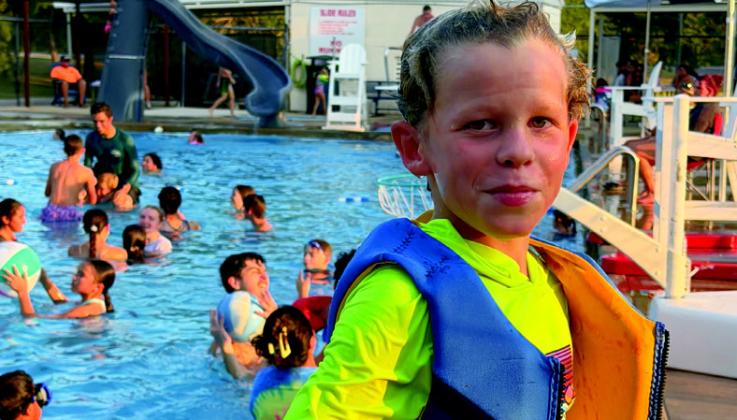 Pryce Patton and the XC team kicks off the season with a pool party. Courtesy photo Courtesy photo