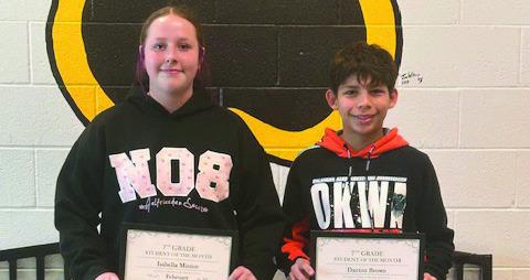 Isabella Minton and Daeton Brown, 7th grade. Courtesy photo