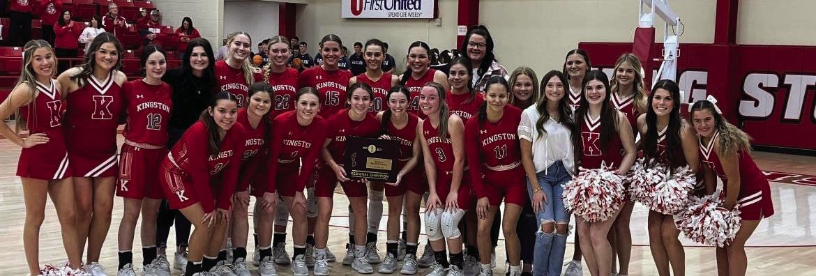The Lady Redskins beat the Marlow Lady Outlaws to become the regional champs. They advance to the area tournament in Ada. Courtesy photo