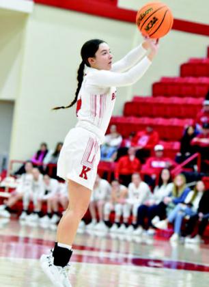 Lanie French goes for a layup during the Kingston v Dickson game. Crockett Uber