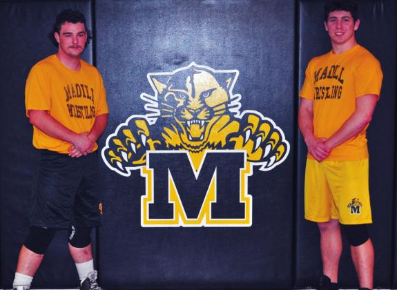 Madill wrestling seniors Coty Tweedy (182) and John Venable (195) finished fourth in the Class 4A regional in Tuttle on Feb. 21 and 22 and qualified for the state tournament Feb. 28 and29 in Oklahoma City. Courtesy photo