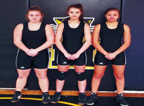 Jaeda Townsend, Abby Tiernan and Braylee Thompson will also compete at the state tournament for Madill. Courtesy photo