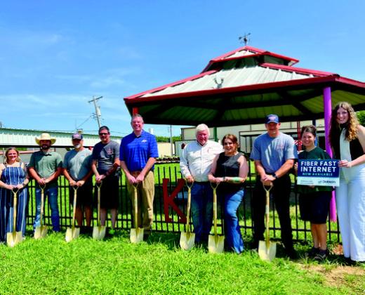 Kingston City Officials, along with Dobson Fiber representatives, broke ground in KIngston. Courtesy photo