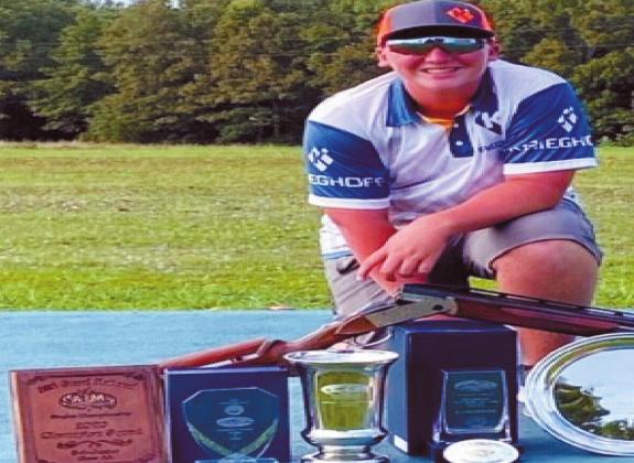Dakota Sliger, a 14-year-old from Kingston was named All-American in Trapshooting. The awards shown are only the ones he won during The Grand American Tournament. Courtesy photo
