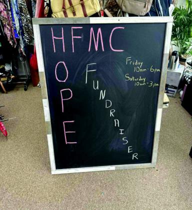 The HFMC pop up is a store front fundraiser to assist Marshall County residents with many things. Courtesy photo