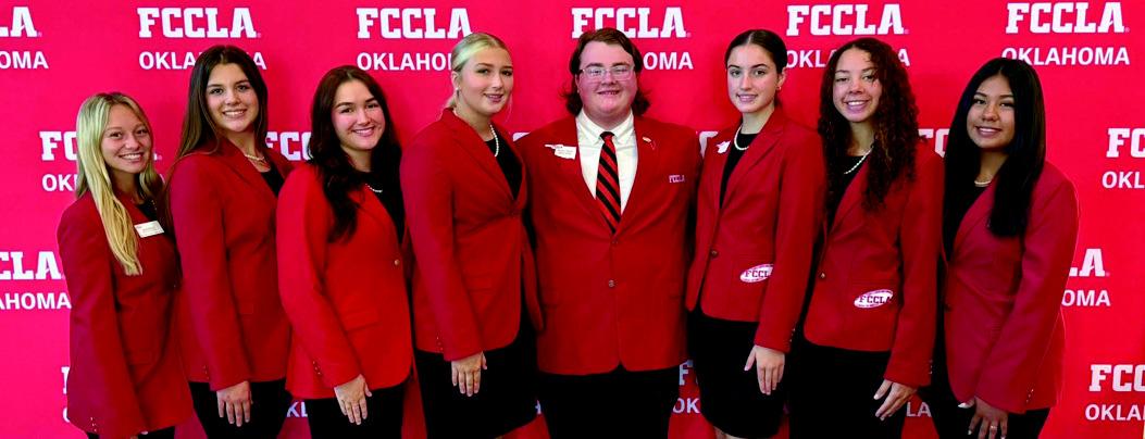 The 2025-2026 Kingston FCCLA officer team attended Lead Conference in McAlester on September 11. This event, hosted by the SE District Officers, featured an inspiring keynote speaker and engaging workshops led by the State Executive Council. Courtesy photo