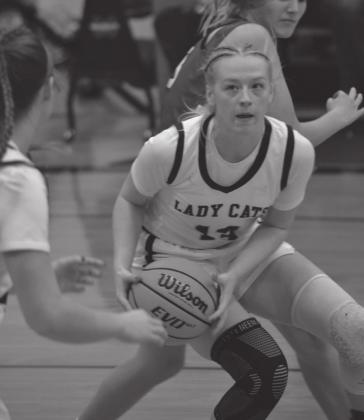 Summer Bryant • The Madill Record Braylee Schneider catches a pass during the Madill v. Tishomingo game on December 3, 2021.