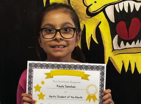 Kayla Sanchez, 3rd grade
