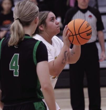 Jade Soto focuses for a free throw. Summer Bryant